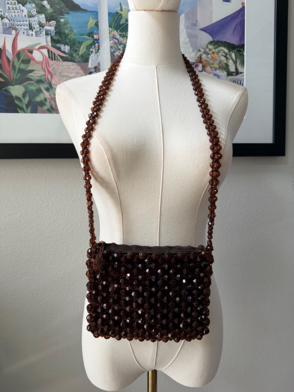 INCREDIBLE Vintage Vanessa Brown Beaded Evening Carrie Bradshaw Bag